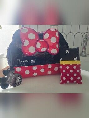 Disney Minnie Mouse Cosmetic Bag  And Tissue Pouch Set
